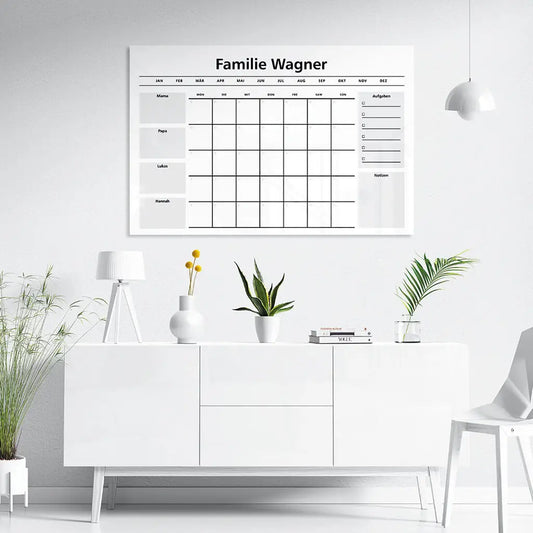 Familienplaner aus Acryl Glas