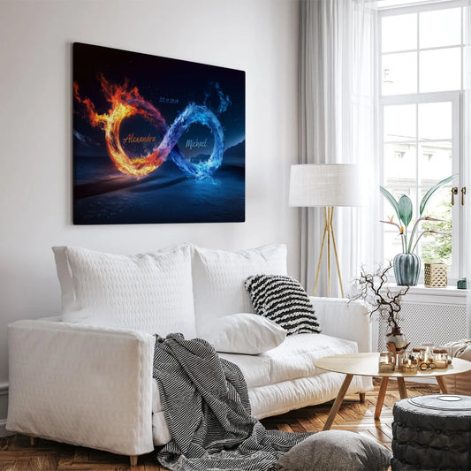 Personalisierte Leinwand Unendliche Liebe