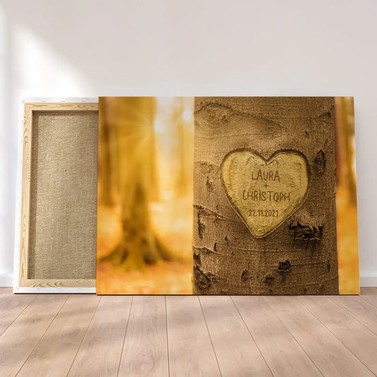 Personalisierte Leinwand ’Baumherz’