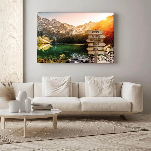 Personalisierte Leinwand ’Bergsee’