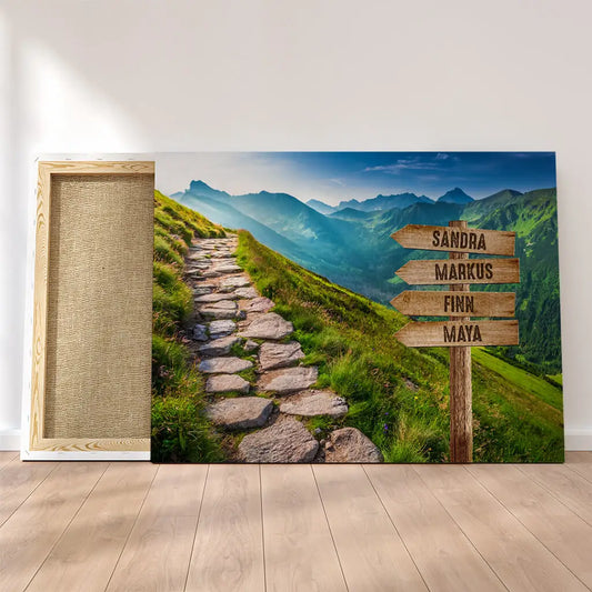 Personalisierte Leinwand ’Bergweg’