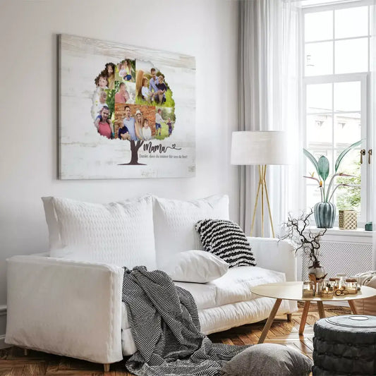 Personalisierte Leinwand ’Bilderbaum Mama’ 2