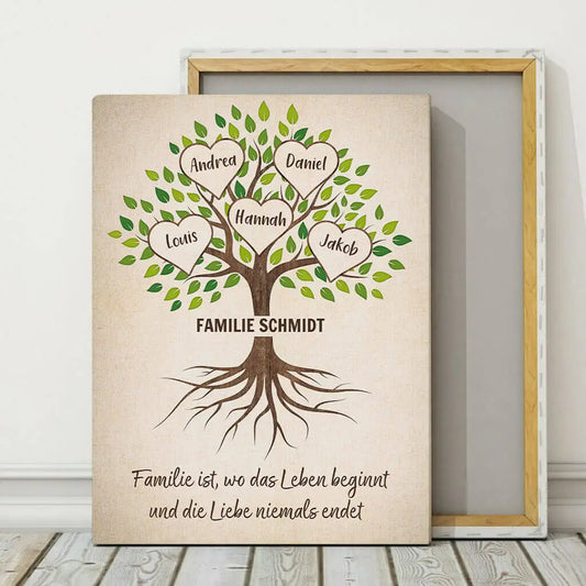 Personalisierte Leinwand ’Familienbaum’