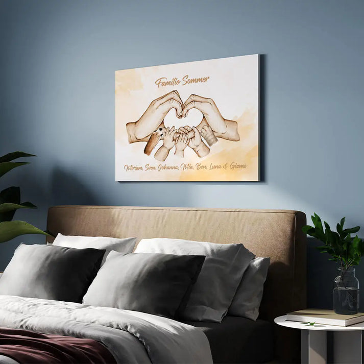 Personalisierte Leinwand ’Familienglück’