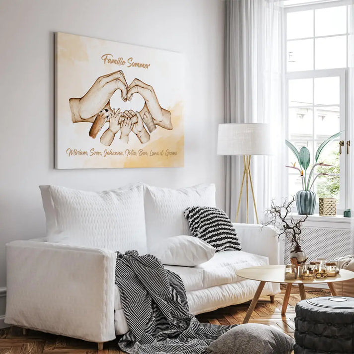 Personalisierte Leinwand ’Familienglück’