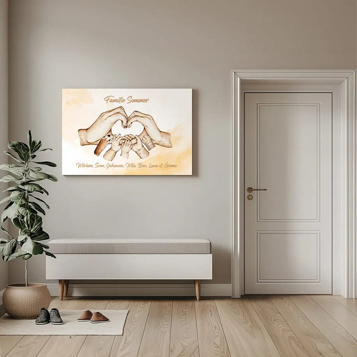 Personalisierte Leinwand ’Familienglück’