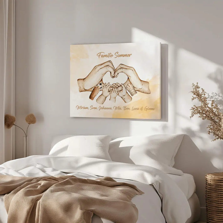 Personalisierte Leinwand ’Familienglück’