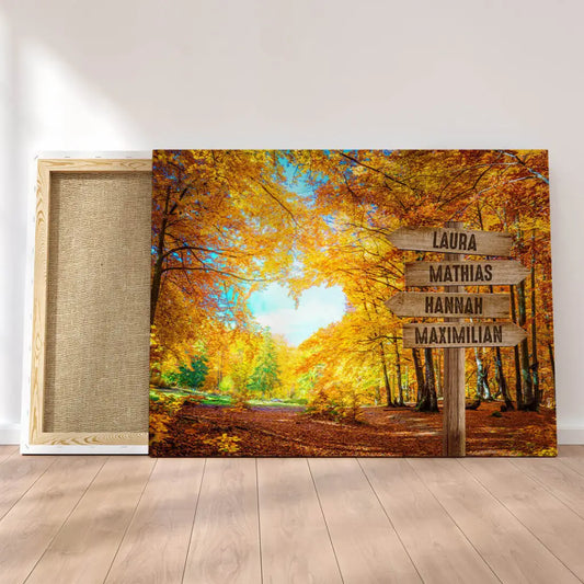Personalisierte Leinwand ’Herbstwald’