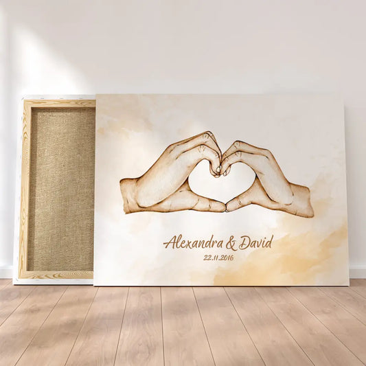 Personalisierte Leinwand ’Herzensmensch’