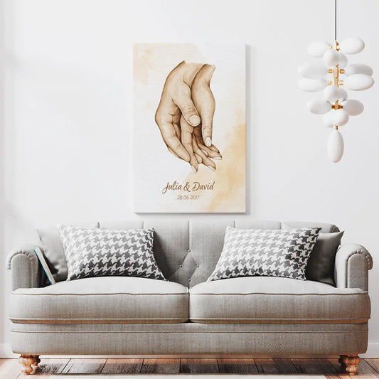 Personalisierte Leinwand ’Schützende Hand’