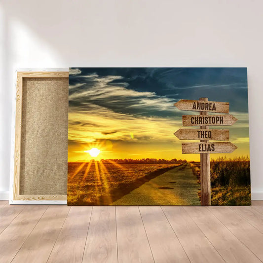 Personalisierte Leinwand ’Sonnenuntergang’