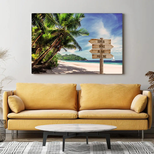 Personalisierte Leinwand ’Strand’