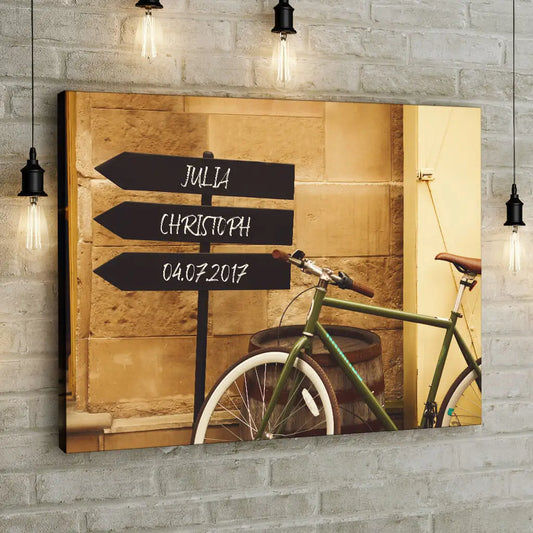 Personalisierte Leinwand ’Unser Weg’ - 30 x 20cm