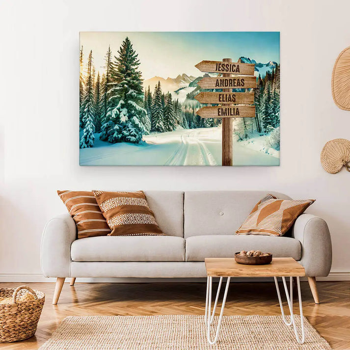 Personalisierte Leinwand ’Winterlandschaft’