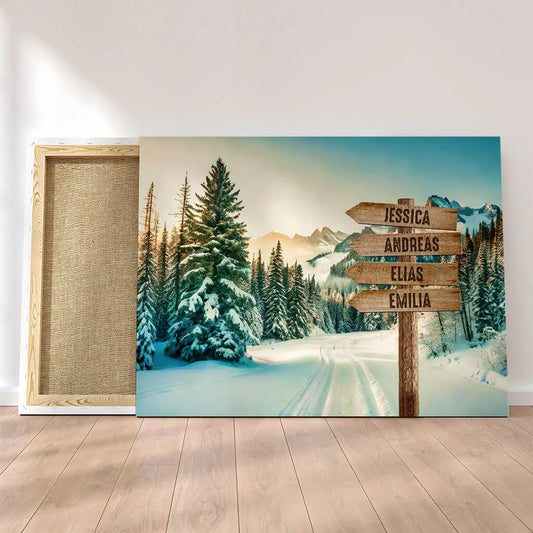 Personalisierte Leinwand ’Winterlandschaft’