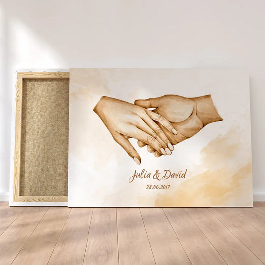 Personalisierte Leinwand zum ’Haltende Hände 2’