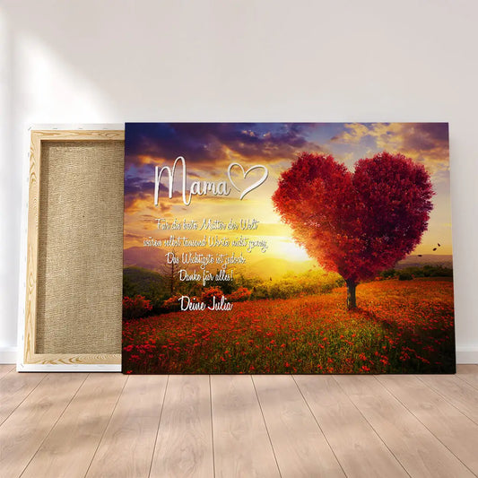 Personalisierte Leinwand zum Muttertag
