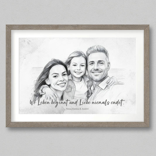 Personalisiertes Bild - Euer Familienfoto als Kunstwerk