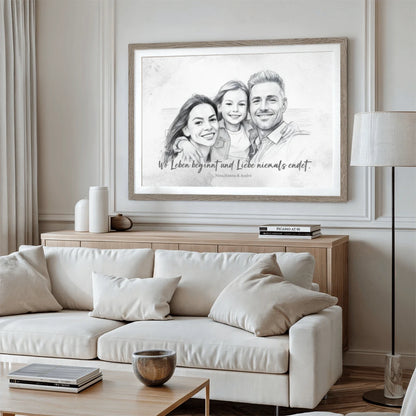 Personalisiertes Bild - Euer Familienfoto als Kunstwerk