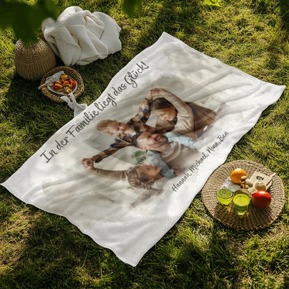 Personalisierte Decke "Familien Aquarell"