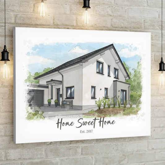 Personalisierte Leinwand - Euer Zuhause als Kunstwerk