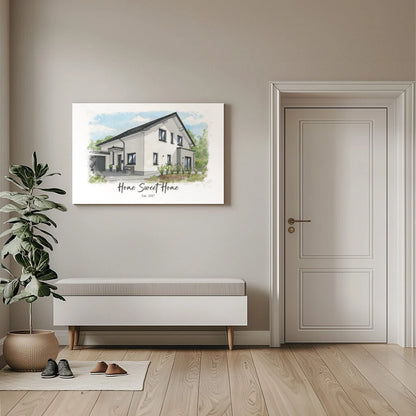 Personalisierte Leinwand - Euer Zuhause als Kunstwerk