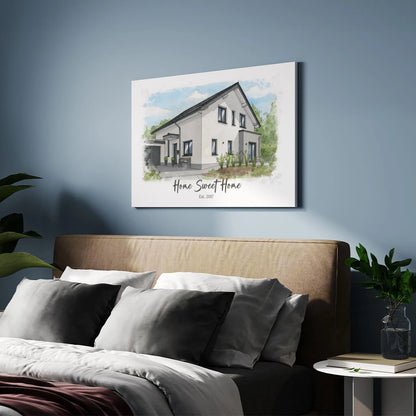 Personalisierte Leinwand - Euer Zuhause als Kunstwerk