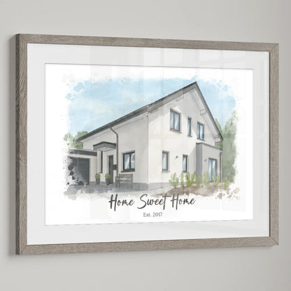 Personalisiertes Bild - Euer Zuhause als Kunstwerk