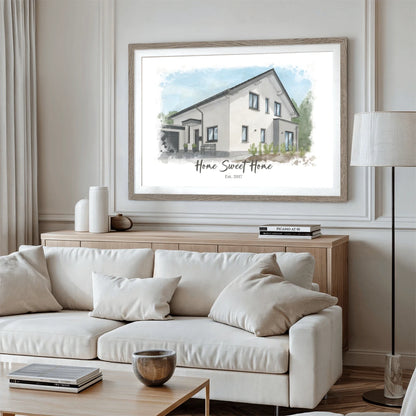 Personalisiertes Bild - Euer Zuhause als Kunstwerk