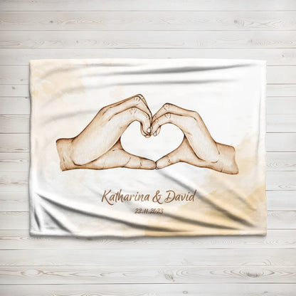 Personalisierte Decke "Herzensmensch"