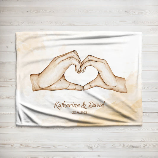 Personalisierte Decke "Herzensmensch"