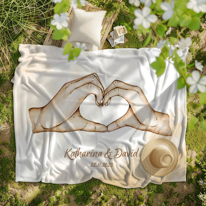 Personalisierte Decke "Herzensmensch"