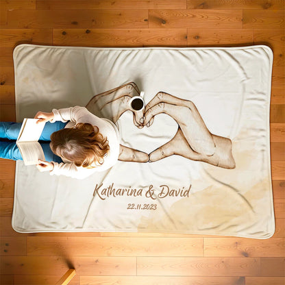 Personalisierte Decke "Herzensmensch"