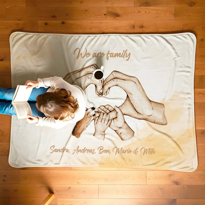 Personalisierte Decke "Familienglück"