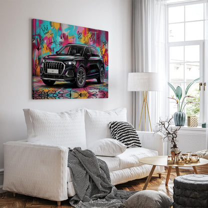 Personalisierte Leinwand - Dein Traumwagen im Graffiti-Stil
