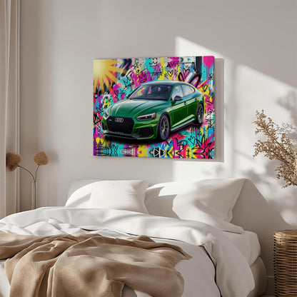 Personalisierte Leinwand - Dein Traumwagen im Graffiti-Stil