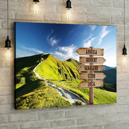Personalisierte Leinwand ’Grüne Berge’ - 30 x 20cm