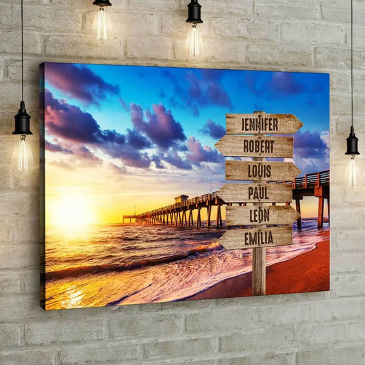 Personalisierte Leinwand ’Pier’ - 30 x 20cm