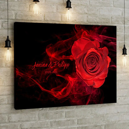 Personalisierte Leinwand Rose - 30 x 20cm