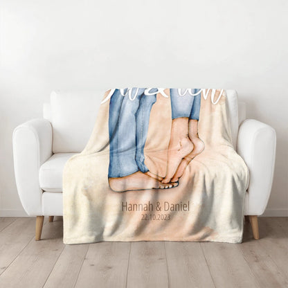 Personalisierte Decke "Du & Ich"
