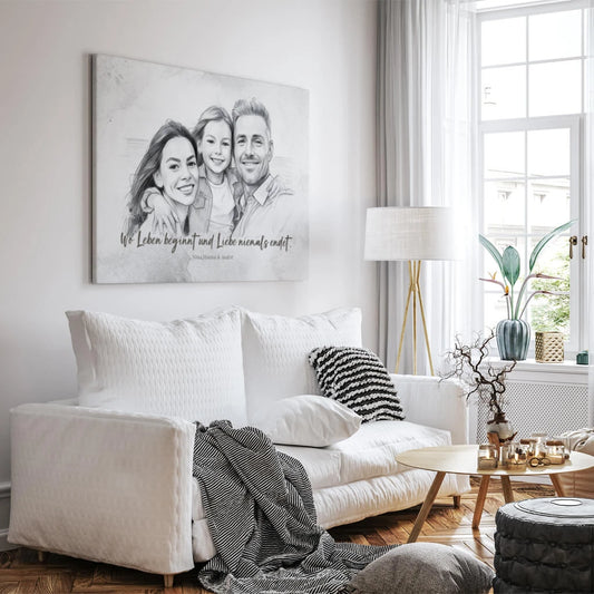 Personalisierte Leinwand - Euer Familienfoto als Kunstwerk