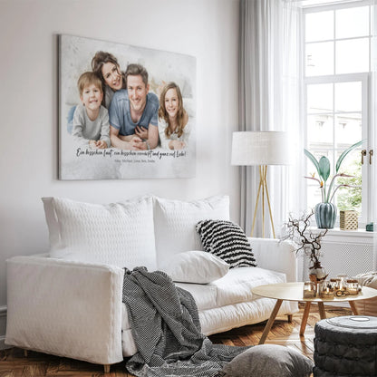 Personalisierte Leinwand - Euer Familienfoto als Kunstwerk