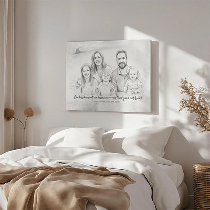 Personalisierte Leinwand - Euer Familienfoto als Kunstwerk