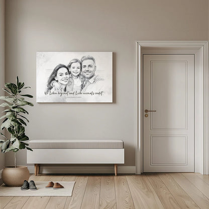 Personalisierte Leinwand - Euer Familienfoto als Kunstwerk