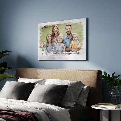 Personalisierte Leinwand - Euer Familienfoto als Kunstwerk