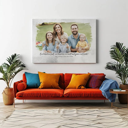 Personalisierte Leinwand - Euer Familienfoto als Kunstwerk
