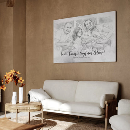Personalisierte Leinwand - Euer Familienfoto als Kunstwerk