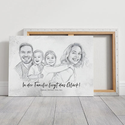 Personalisierte Leinwand - Euer Familienfoto als Kunstwerk
