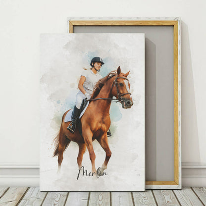 Personalisierte Leinwand - Dein Pferd als Kunstwerk