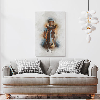 Personalisierte Leinwand - Dein Pferd als Kunstwerk